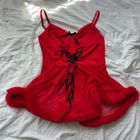 Elegant Red Lace-Up Women's Intimate - Picture 1 of 3